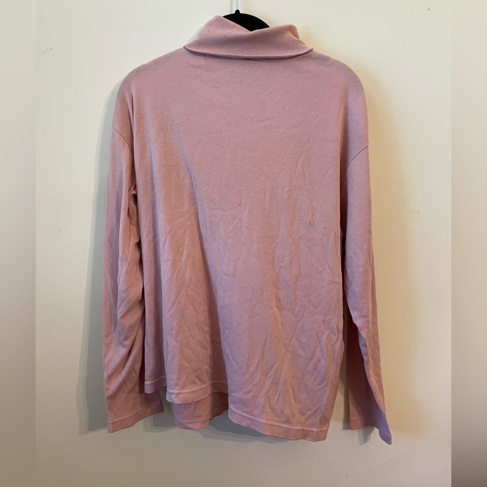 Soft Pink Long Sleeve Turtleneck Top